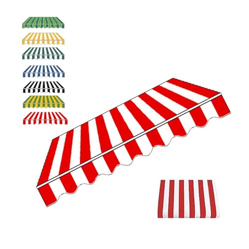 Ausziehbare Markisen-Ersatz-Stoffabdeckung für Terrassenüberdachung, strapazierfähiges Polyester-Segeltuch, 5 x 3 m, Rot Ausziehbare Markisen-Ersatz-Stoffabdeckung für Terrassenüberdachung, strapazierfähiges Polyester-Segeltuch, 5 x 3 m, Rot von Generisch