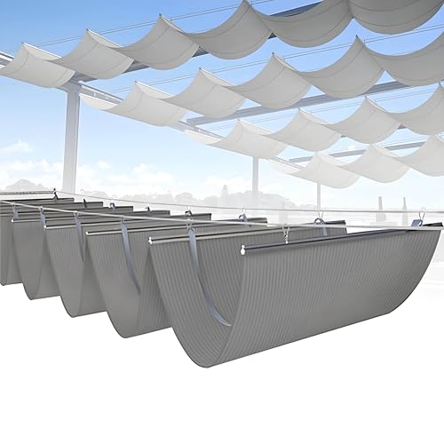 Ausziehbare Pergola-Markisenabdeckung, 1,5 x 12 m, Ersatzdach für Gärten, Terrassen, Decks und Pavillons – einfache Installation Ausziehbare Pergola-Markisenabdeckung, 1,5 x 12 m, Ersatzdach für Gärten, Terrassen, Decks und Pavillons – einfache Installation von Generisch