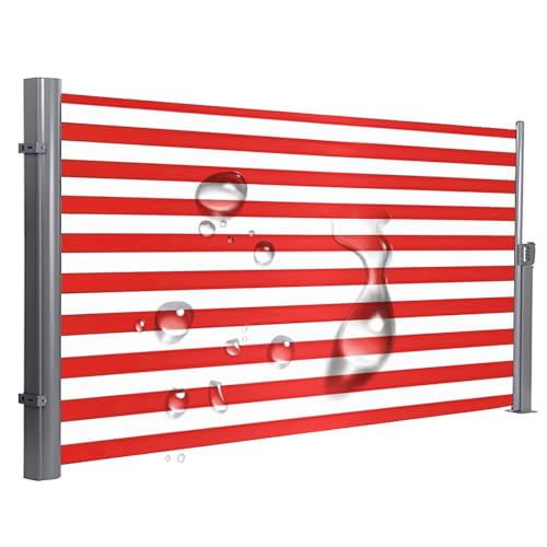 Ausziehbare Terrassen-Seitenmarkise, wasserdicht und UV-beständig, für den Außenbereich, für Garten, Balkon und Innenhof, verstellbare Höhe 170,2 cm, Länge 200 x 600 cm Ausziehbare Terrassen-Seitenmarkise, wasserdicht und UV-beständig, für den Außenbereich, für Garten, Balkon und Innenhof, verstellbare Höhe 170,2 cm, Länge 200 x 600 cm von Generisch