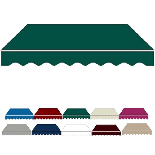 Ausziehbare Terrassenmarkise, Ersatzstoff, für Außentür, Fenster, Sonnenschutz, Baldachin, Tuch, 2,4 x 1,5 m, 3,6 x 2,4 m, 4,9 x 3 m, Marktgeschäft, Sonnenschutz, Ersatz-Leinwand, Grün, 5 x 3 m Ausziehbare Terrassenmarkise, Ersatzstoff, für Außentür, Fenster, Sonnenschutz, Baldachin, Tuch, 2,4 x 1,5 m, 3,6 x 2,4 m, 4,9 x 3 m, Marktgeschäft, Sonnenschutz, Ersatz-Leinwand, Grün, 5 x 3 m von Generisch