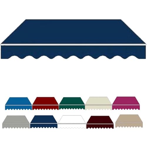 Ausziehbare Terrassenmarkise, Ersatzstoff, für Außentür, Fenster, Sonnenschutz, Baldachin, Tuch, 2,4 x 1,5 m, 3,7 x 2,4 m, 4,9 x 3 m, Marktgeschäft, Sonnenschutz, Ersatz-Leinwand, Dunkelblau, 4 x 1,5 Ausziehbare Terrassenmarkise, Ersatzstoff, für Außentür, Fenster, Sonnenschutz, Baldachin, Tuch, 2,4 x 1,5 m, 3,7 x 2,4 m, 4,9 x 3 m, Marktgeschäft, Sonnenschutz, Ersatz-Leinwand, Dunkelblau, 4 x 1,5 von Generisch