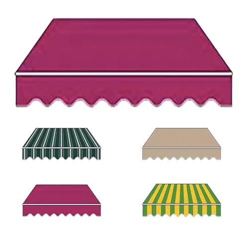 Ausziehbare Terrassenmarkise, Ersatzstoff, wasserdicht, Sonnenschutz, für Außenbereich, Balkon, Sonnenschutz, Segeltuch, Polyester (Rose, 7 x 4 m Ausziehbare Terrassenmarkise, Ersatzstoff, wasserdicht, Sonnenschutz, für Außenbereich, Balkon, Sonnenschutz, Segeltuch, Polyester (Rose, 7 x 4 m von Generisch