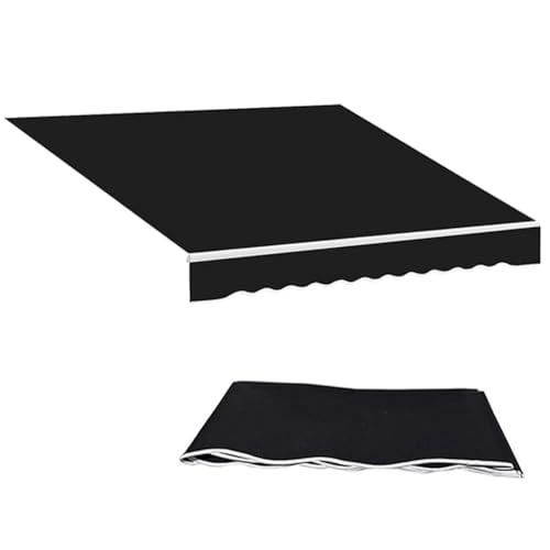 Ausziehbare Terrassenmarkise, Ersatzstoff, wasserdicht, für den Außenbereich, manuell, 400 x 300 cm, perfekt als Sonnenschutz, strapazierfähig, Schwarz Ausziehbare Terrassenmarkise, Ersatzstoff, wasserdicht, für den Außenbereich, manuell, 400 x 300 cm, perfekt als Sonnenschutz, strapazierfähig, Schwarz von Generisch