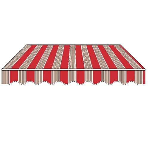 Ausziehbare Terrassenmarkise, Stoffbezug, wasserdicht, PVC-Oxford-Tuch, Ersatz-Leinwand für den Außenbereich, ideal für Terrassen & (M 8x) von Generisch