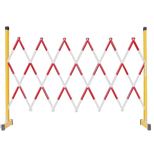 Ausziehbare Verkehrssperre – erweiterbarer Metallzaun, mobile Barrikade für Pool, Hof, Straßensicherheit, rot, Größe: 1,2 x 10 m und tragbar von Generisch