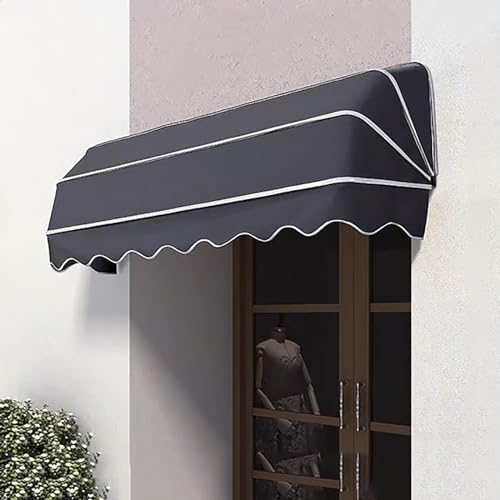 Ausziehbare französische gebogene Markise, 300 x 60 x 60 cm, Grau, UV- & Regenschutz, Baldachin für Türen & Fenster, Faltbarer Sonnenschutz für Café, Restaurant, Straßenverkäufer Ausziehbare französische gebogene Markise, 300 x 60 x 60 cm, Grau, UV- & Regenschutz, Baldachin für Türen & Fenster, Faltbarer Sonnenschutz für Café, Restaurant, Straßenverkäufer von Generisch