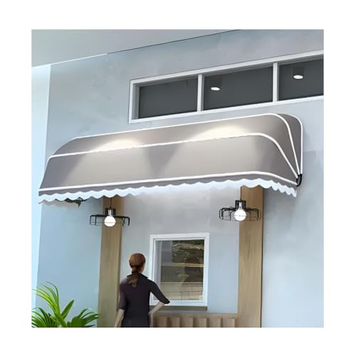 Ausziehbare französische gebogene Markise für Türen und Fenster, anpassbares Teleskop-Vordach für den Außenbereich, Grau, Größe 90 x 30 x 30 cm, ideal für Garten und Terrasse Ausziehbare französische gebogene Markise für Türen und Fenster, anpassbares Teleskop-Vordach für den Außenbereich, Grau, Größe 90 x 30 x 30 cm, ideal für Garten und Terrasse von Generisch