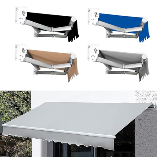 Ausziehbare manuelle Markise mit Volant, wasserdichtes UV-beständiges Polyester, ideal für Terrasse, Bistro, Balkon, Terrassenüberdachung Ersatz Ausziehbare manuelle Markise mit Volant, wasserdichtes UV-beständiges Polyester, ideal für Terrasse, Bistro, Balkon, Terrassenüberdachung Ersatz von Generisch