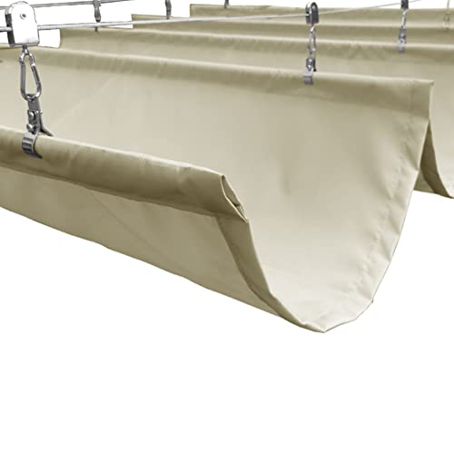 Ausziehbare wasserdichte Pergola-Abdeckung – Outdoor-Sonnenschutz für Terrassen und Decks – komplettes Schiebedraht-Wellenschatten-Set für Komfort im Garten Ausziehbare wasserdichte Pergola-Abdeckung – Outdoor-Sonnenschutz für Terrassen und Decks – komplettes Schiebedraht-Wellenschatten-Set für Komfort im Garten von Generisch