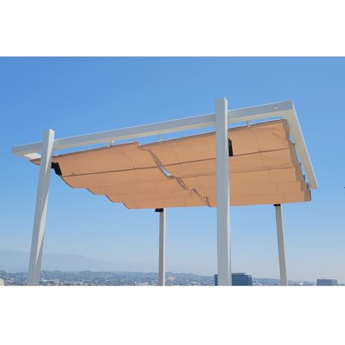 Ausziehbare wasserdichte Pergola-Überdachung – Outdoor-Sonnenschutz für Terrasse und Hinterhof – komplettes Schattensystem mit Gleitdraht-Design Ausziehbare wasserdichte Pergola-Überdachung – Outdoor-Sonnenschutz für Terrasse und Hinterhof – komplettes Schattensystem mit Gleitdraht-Design von Generisch