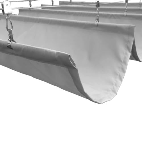 Ausziehbare wasserdichte Pergola-Überdachung – Outdoor-Terrassen-Segel, Wellen-Design, Sonnenschutz für Deck, Veranda, Hof – einfache Installation mit Draht von Generisch