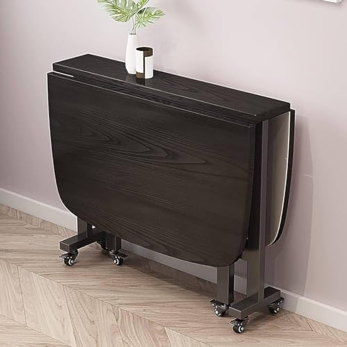 Ausziehbarer Esstisch, platzsparender Schmetterling Design Holz Drop Leaf Tisch mit Universalrollen für kleine Wohnräume Ausziehbarer Esstisch, platzsparender Schmetterling Design Holz Drop Leaf Tisch mit Universalrollen für kleine Wohnräume von Generisch