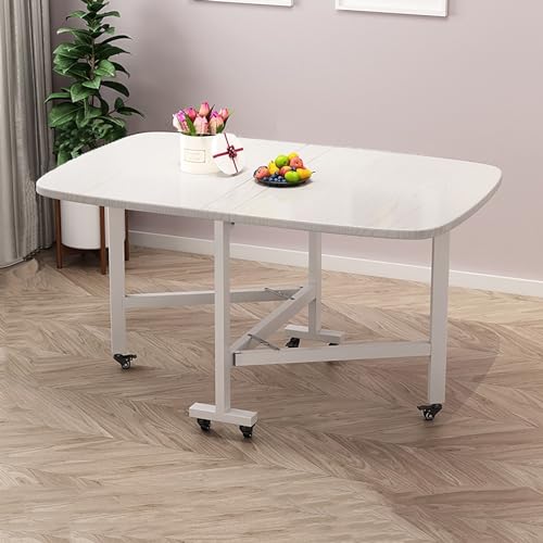 Ausziehbarer Esstisch mit Universalrollen, multifunktionaler Klapptisch für kleine Räume, platzsparende, bewegliche Gateleg-Lösung Ausziehbarer Esstisch mit Universalrollen, multifunktionaler Klapptisch für kleine Räume, platzsparende, bewegliche Gateleg-Lösung von Generisch