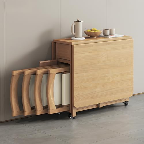 Ausziehbarer Esszimmertisch für 4 Personen, zusammenklappbares rechteckiges Design, platzsparend für kleine Räume, ideal für Küche und Wohnzimmer Ausziehbarer Esszimmertisch für 4 Personen, zusammenklappbares rechteckiges Design, platzsparend für kleine Räume, ideal für Küche und Wohnzimmer von Generisch