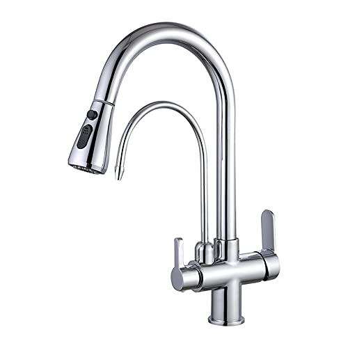 Ausziehbarer Küchenarmatur mit Sprüher 2 Modi 3-Wege-Wassersteuerung 360° Schwenkbar Schwarz & Chrom-Finish Küchenspüle Mischbatterie Modernes Design Einfache Installation Ausziehbarer Küchenarmatur mit Sprüher 2 Modi 3-Wege-Wassersteuerung 360° Schwenkbar Schwarz & Chrom-Finish Küchenspüle Mischbatterie Modernes Design Einfache Installation von Generisch