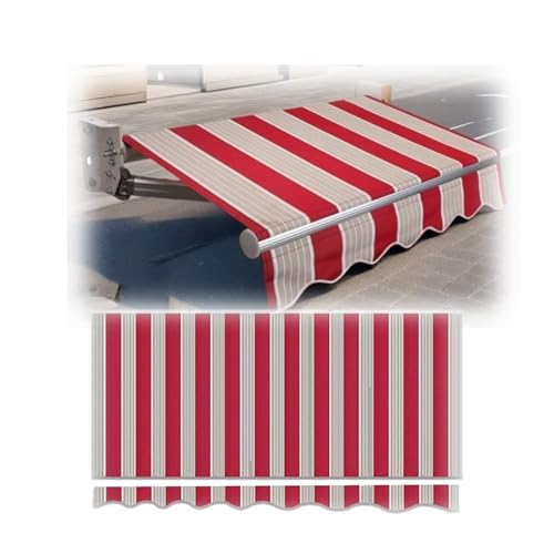 Ausziehbarer Markisen-Ersatzstoff (nur Stoff), wasserdichter Polyester-Sonnenschutz, Markisen ersetzen Leinwand, Streifen, anpassbare Farben und Größen (6 x 3,5 m) von Generisch