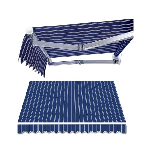 Ausziehbarer Markisen-Ersatzstoff für 2,3 x 2,1 m Tür/Fenster, wasserdicht, Segeltuch, Sonnenschutz, Abdeckung für den Außenbereich, 4 x 2 m, Blau Ausziehbarer Markisen-Ersatzstoff für 2,3 x 2,1 m Tür/Fenster, wasserdicht, Segeltuch, Sonnenschutz, Abdeckung für den Außenbereich, 4 x 2 m, Blau von Generisch