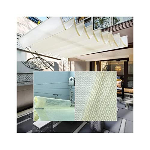 Ausziehbarer Pergola-Dach-Sonnenschutz | Schiebedach für Garten, Terrasse, Terrasse und Pool | strapazierfähiges Polyestergewebe mit Kabel (1 x 3 m) von Generisch