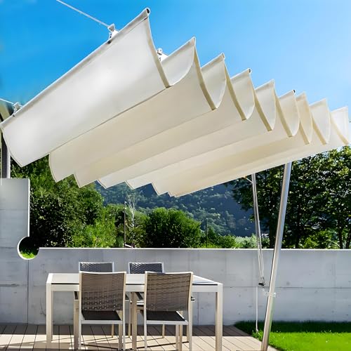 Ausziehbarer Schattendach, Ersatzbezug für Pergola, zum Aufschieben, Drahtseil, ideal für Terrasse, Deck, Hof und Veranda, 1,1 m x 14 m von Generisch