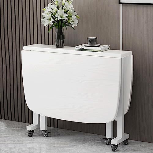 Ausziehbarer rechteckiger Esstisch für kleine Räume mit Rädern – Holz-Küchen-Klapptisch, beweglicher Esstisch Ausziehbarer rechteckiger Esstisch für kleine Räume mit Rädern – Holz-Küchen-Klapptisch, beweglicher Esstisch von Generisch