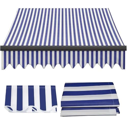 Ausziehbares Markisen-Ersatztuch, 4,9 x 3,6 m, 3 x 2,4 m, 2,4 x 2 m, Ersatz-Markisenstoff, für Außenbereich, Terrasse, Sonnenschutz, Polyester-Segeltuch für Fenster, Tür, Blau, 7 x 1,5 m Ausziehbares Markisen-Ersatztuch, 4,9 x 3,6 m, 3 x 2,4 m, 2,4 x 2 m, Ersatz-Markisenstoff, für Außenbereich, Terrasse, Sonnenschutz, Polyester-Segeltuch für Fenster, Tür, Blau, 7 x 1,5 m von Generisch