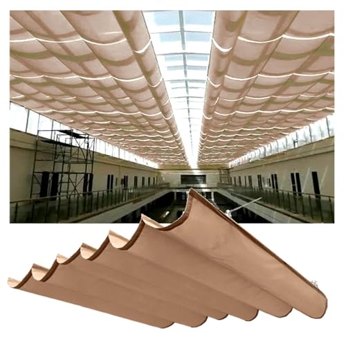 Ausziehbares Pergola-Wellensegel, U-förmiges Schiebedach für Terrasse, Garten, Terrasse, Veranda (2 x 2 m), langlebige Sonnenblende für den Außenbereich von Generisch