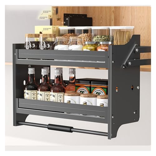 Ausziehbares Regal, Küchenschrank, Organizer, hohe Kapazität, gepolstertes Dropdown-Design, Maße: 710 x 260 x 530 mm von Generisch