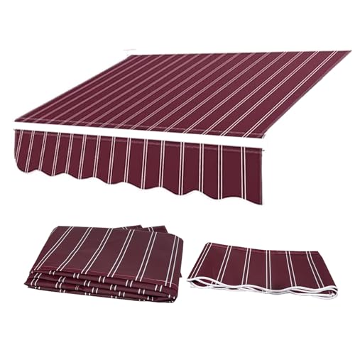 Ausziehbares Terrassenmarkise, Ersatzstoff, UV-Schutz, wasserdicht, 280 g, Polyester, Sonnenschutz, für Fenster und Türen, strapazierfähiges Segeltuch für den Außenbereich, 10 x 2 cm von Generisch