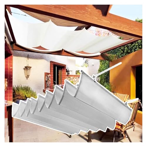 Ausziehbares Wellen-Sonnensegel, 3 x 4 m, verstellbares Terrassenmarkise für Garten, Veranda und Pergola, wasserdichtes Vordach, modernes Design, einfache Installation Ausziehbares Wellen-Sonnensegel, 3 x 4 m, verstellbares Terrassenmarkise für Garten, Veranda und Pergola, wasserdichtes Vordach, modernes Design, einfache Installation von Generisch