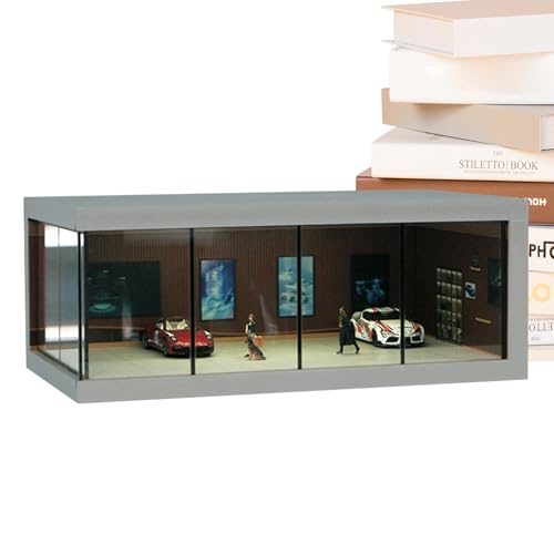Auto-Modell-Vitrine – Hochtransparenter Fahrzeug-Spielzeug-Organizer aus Acryl mit LED-Licht | schmutzdichter dreidimensionaler realistischer Parkplatz | Auto-Modell-Aufbewahrungskoffer zum Auto-Modell-Vitrine – Hochtransparenter Fahrzeug-Spielzeug-Organizer aus Acryl mit LED-Licht | schmutzdichter dreidimensionaler realistischer Parkplatz | Auto-Modell-Aufbewahrungskoffer zum von Generisch