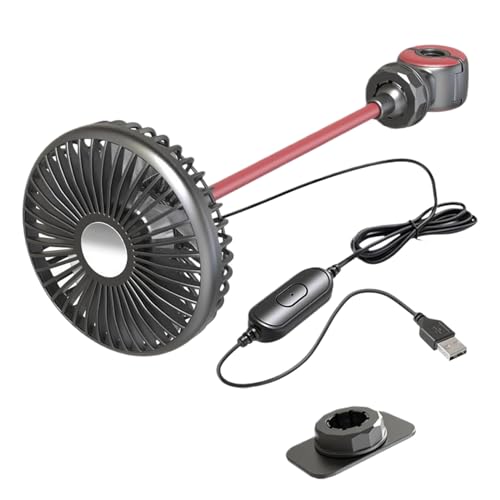 Auto Ventilator 3 Stufen Geschwindigkeit Einstellbar,Steckbarer Lüfter Für Auto - Leistungsstarke USB Kühlung Gadgets Verbesserte Luftzirkulation Für LKW Golfwagen Rücksitz Outdoor Camping Auto Ventilator 3 Stufen Geschwindigkeit Einstellbar,Steckbarer Lüfter Für Auto - Leistungsstarke USB Kühlung Gadgets Verbesserte Luftzirkulation Für LKW Golfwagen Rücksitz Outdoor Camping von Generisch