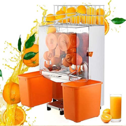 Automatische Zitrussaft-Extraktor-Maschine, hohe Effizienz, 20 Orangen/Min., mit automatischem Abziehen und doppelten Abfallbehältern, geräuscharm für den gewerblichen Gebrauch Automatische Zitrussaft-Extraktor-Maschine, hohe Effizienz, 20 Orangen/Min., mit automatischem Abziehen und doppelten Abfallbehältern, geräuscharm für den gewerblichen Gebrauch von Generisch