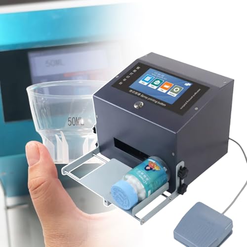 Automatischer Datumscodierungsdrucker für Text-QR-Code-Barcode-Chargennummer, Hochgeschwindigkeits-einstellbare Druckhöhe 2–12,7 mm, ideal für industrielle Verpackungsetikettierung (110 V) von Generisch