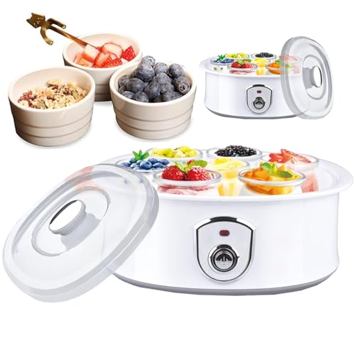 Automatischer Joghurtbereiter - Probiotische Maschine mit Temperaturregelung für griechischen & laktosefreien Joghurt - Vollautomatisch für größere Chargen Automatischer Joghurtbereiter - Probiotische Maschine mit Temperaturregelung für griechischen & laktosefreien Joghurt - Vollautomatisch für größere Chargen von Generisch