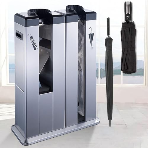 Automatischer Schirmständer mit Nassbeutelwickler - Doppelverpackungsmaschine für trockene Oberflächen, inklusive 200 Beuteln Automatischer Schirmständer mit Nassbeutelwickler - Doppelverpackungsmaschine für trockene Oberflächen, inklusive 200 Beuteln von Generisch