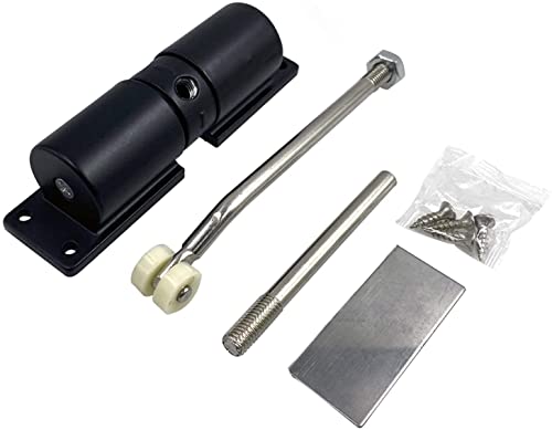 Automatischer Türschließer, verstellbar, Zinklegierung, montiert, 20–70 kg Kapazität, schwarzes Finish, ideal für Zuhause / Büro, zuverlässige Türstopper-Lösung von Generisch
