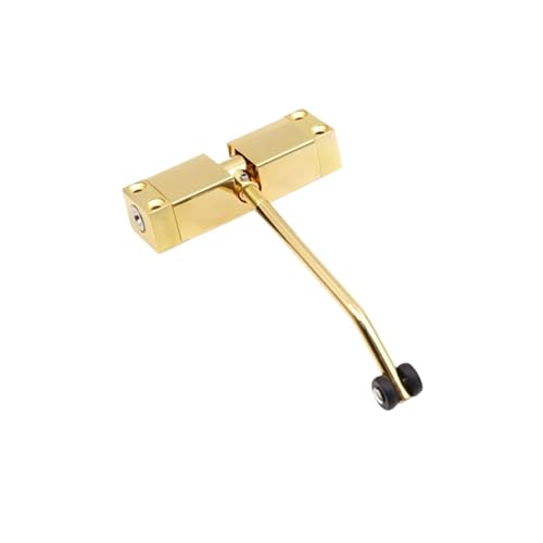 Automatischer Türschließer aus Edelstahl – robuster Feder-Türstopper für den privaten und gewerblichen Gebrauch, verschleißfest und starke Schließkraft (Silber) von Generisch