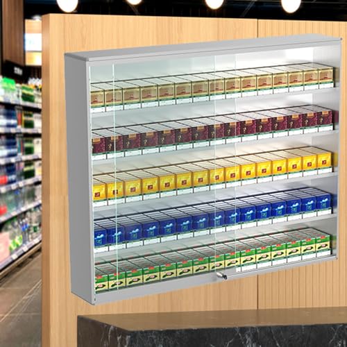 Automatischer Zigarettenspender, wandmontierte, abschließbare Vitrine für Einzelhandelsgeschäfte, langlebige Konstruktion aus Aluminiumlegierung Automatischer Zigarettenspender, wandmontierte, abschließbare Vitrine für Einzelhandelsgeschäfte, langlebige Konstruktion aus Aluminiumlegierung von Generisch