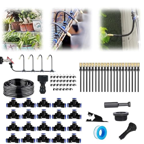 Automatisches Bewässerungssystem Garten,360° Gartenbewässerungssystem,Hochbeet BewäSserung,Nebelbewässerungskit,Einstellbare Düse,Wassersparende,für Gärten Gewächshäuser & Rasenflächen (20-Meter-Satz) Automatisches Bewässerungssystem Garten,360° Gartenbewässerungssystem,Hochbeet BewäSserung,Nebelbewässerungskit,Einstellbare Düse,Wassersparende,für Gärten Gewächshäuser & Rasenflächen (20-Meter-Satz) von Generisch