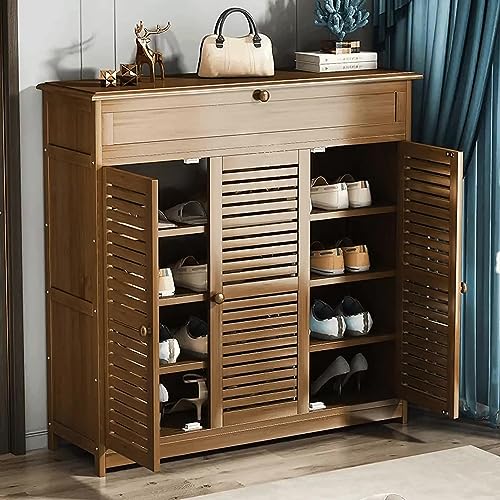 B Schuhregal Schrank für Eingangsbereich und Flur – stilvolle Schuhaufbewahrung mit Türen für Wohnzimmer & Schlafzimmer, Braun, 99,1 x 33 x 84,8 cm – perfekt für aufgeräumte Räume B Schuhregal Schrank für Eingangsbereich und Flur – stilvolle Schuhaufbewahrung mit Türen für Wohnzimmer & Schlafzimmer, Braun, 99,1 x 33 x 84,8 cm – perfekt für aufgeräumte Räume von Generisch