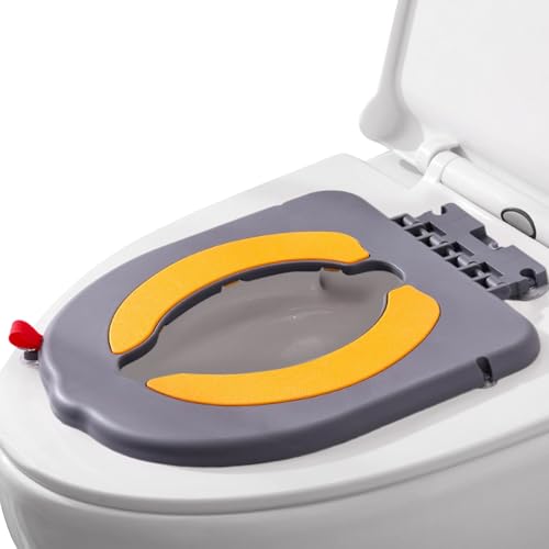 Baby WC-Sitz - Tragbarer Toilettensitz Mit Griffen Für Kleinkinder | Faltbarer Töpfchen Anbausitz Für Reisen Picknick Ausflug von Generisch