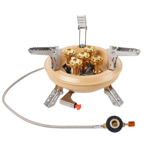 Backpacking Stove | 16000W Faltbarer Outdoor Kocher,5 Flammen Campingkocher Zum Kochen Bei Wandern Trekking Angeln Jagen Picknick Und Backpacking Backpacking Stove | 16000W Faltbarer Outdoor Kocher,5 Flammen Campingkocher Zum Kochen Bei Wandern Trekking Angeln Jagen Picknick Und Backpacking von Generisch