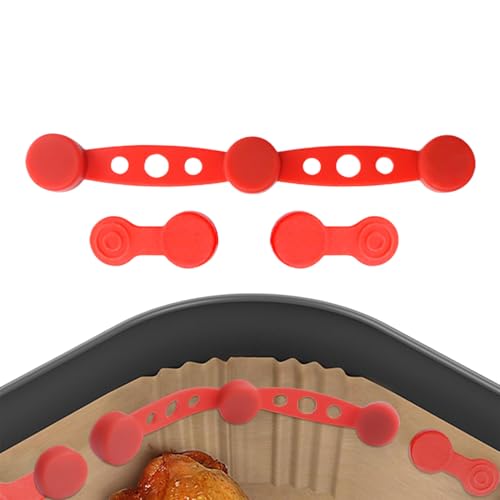 Backpapier Heißluftfritteuse Magnet Clips | Silikon Magnete für Airfryer Backpapier | Fixing Air Fryer Pergamentpapier Magnetisch Buckle | Hochtemperaturbeständige Magnetic Clip für Airfryer Zubehör von Generisch