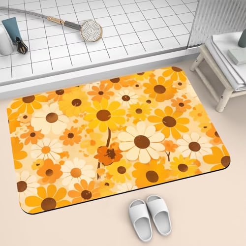 Badematte Rutschfest Absorbierende Badezimmerteppich Badteppich 140x200cm Badvorleger Duschvorleger Schnell Trocknend Waschbare Teppiche Schmutzfangmatte Schnelltrocknende Teppich Sunflower 2-262 Badematte Rutschfest Absorbierende Badezimmerteppich Badteppich 140x200cm Badvorleger Duschvorleger Schnell Trocknend Waschbare Teppiche Schmutzfangmatte Schnelltrocknende Teppich Sunflower 2-262 von Generisch