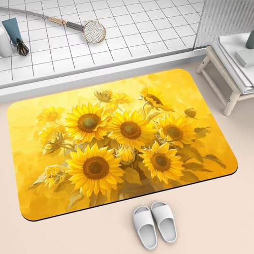 Badematte Rutschfest Super Absorbierende Badezimmerteppich, Badteppich 40x60cm Dünn Badvorleger Duschvorleger Schnell Trocknend, Waschbare Teppiche Schmutzfangmatte Schnelltrocknende Teppich Art 2-736 von Generisch