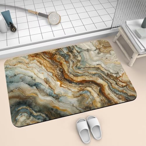 Badematte Rutschfest Super Absorbierende Badezimmerteppich Badteppich 100x160cm Badvorleger Duschvorleger Schnell Trocknend, Waschbare Teppiche Schmutzfangmatte Schnelltrocknende Teppich Curved 2-745 Badematte Rutschfest Super Absorbierende Badezimmerteppich Badteppich 100x160cm Badvorleger Duschvorleger Schnell Trocknend, Waschbare Teppiche Schmutzfangmatte Schnelltrocknende Teppich Curved 2-745 von Generisch