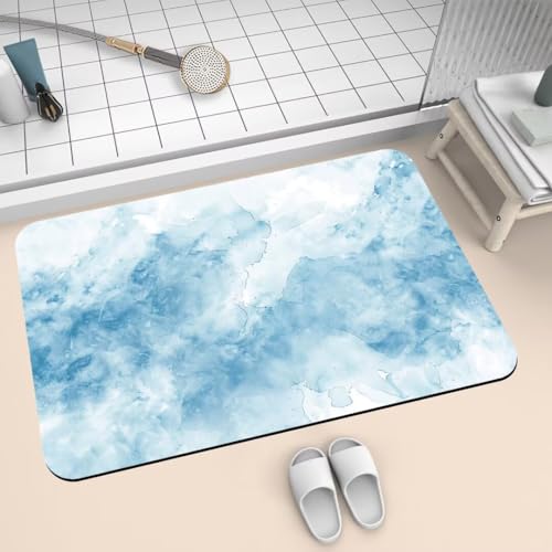 Badematte Rutschfest Super Absorbierende Badezimmerteppich Badteppich 120x170cm Badvorleger Duschvorleger Schnell Trocknend, Waschbare Teppiche Schmutzfangmatte Schnelltrocknende Teppich Blue 2-610 Badematte Rutschfest Super Absorbierende Badezimmerteppich Badteppich 120x170cm Badvorleger Duschvorleger Schnell Trocknend, Waschbare Teppiche Schmutzfangmatte Schnelltrocknende Teppich Blue 2-610 von Generisch