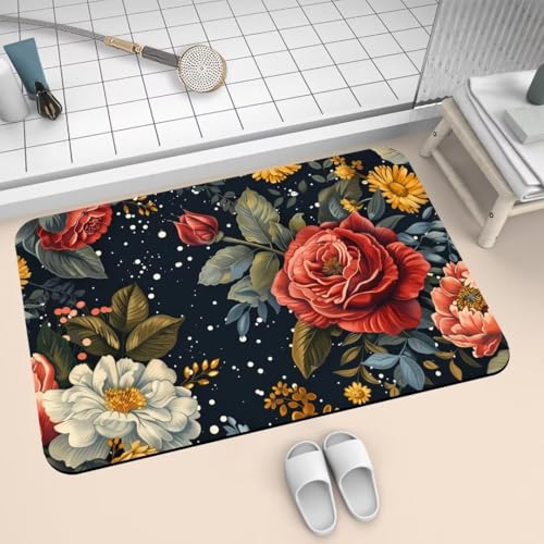 Badematte Rutschfest Super Absorbierende Badezimmerteppich Badteppich 120x170cm Badvorleger Duschvorleger Schnell Trocknend, Waschbare Teppiche Schmutzfangmatte Schnelltrocknende Teppich Vintage 2-256 Badematte Rutschfest Super Absorbierende Badezimmerteppich Badteppich 120x170cm Badvorleger Duschvorleger Schnell Trocknend, Waschbare Teppiche Schmutzfangmatte Schnelltrocknende Teppich Vintage 2-256 von Generisch