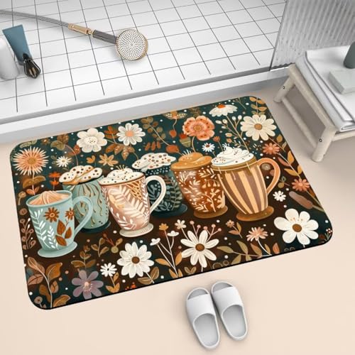 Badematte Rutschfest Super Absorbierende Badezimmerteppich Badteppich 140x200cm Badvorleger Duschvorleger Schnell Trocknend, Waschbare Teppiche Schmutzfangmatte Schnelltrocknende Teppich Decor 2-763 von Generisch