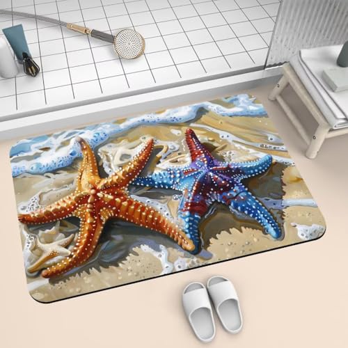 Badematte Rutschfest Super Absorbierende Badezimmerteppich Badteppich 140x200cm Badvorleger Duschvorleger Schnell Trocknend Waschbare Teppiche Schmutzfangmatte Schnelltrocknende Teppich Colorful 2-646 von Generisch